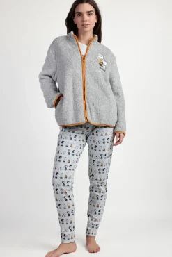 Mujer Admas Batas>Bata corta borrego Snoopy&Friends para mujer