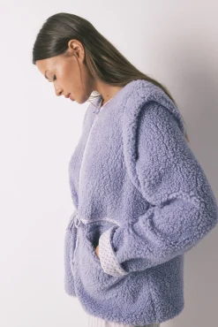 Mujer Women'secret Batas>Bata corta borreguito lila