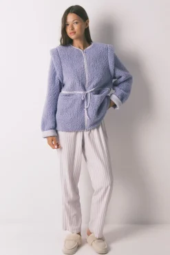 Mujer Women'secret Batas>Bata corta borreguito lila