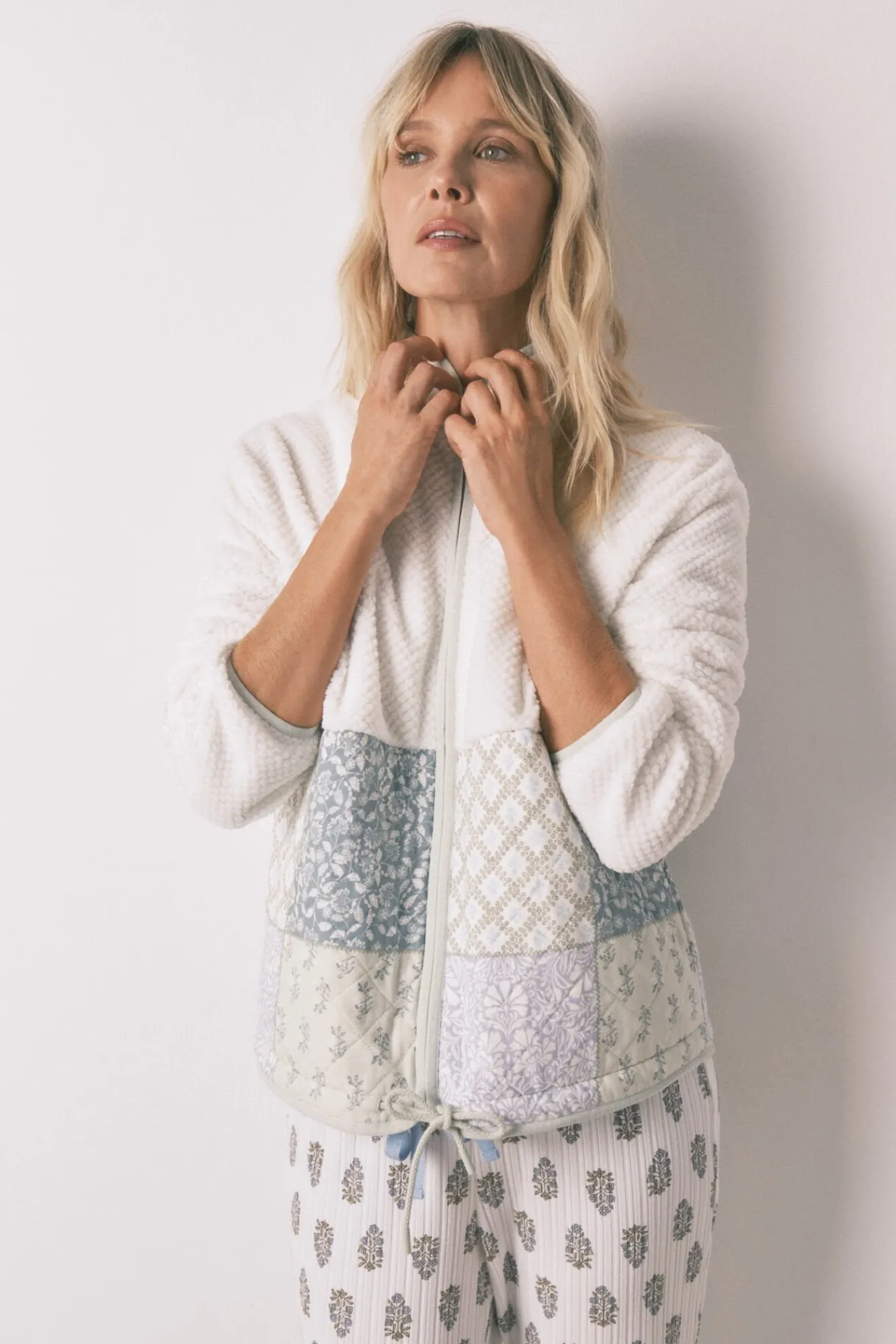 Mujer Women'secret Batas>Bata corta borreguito patchwork