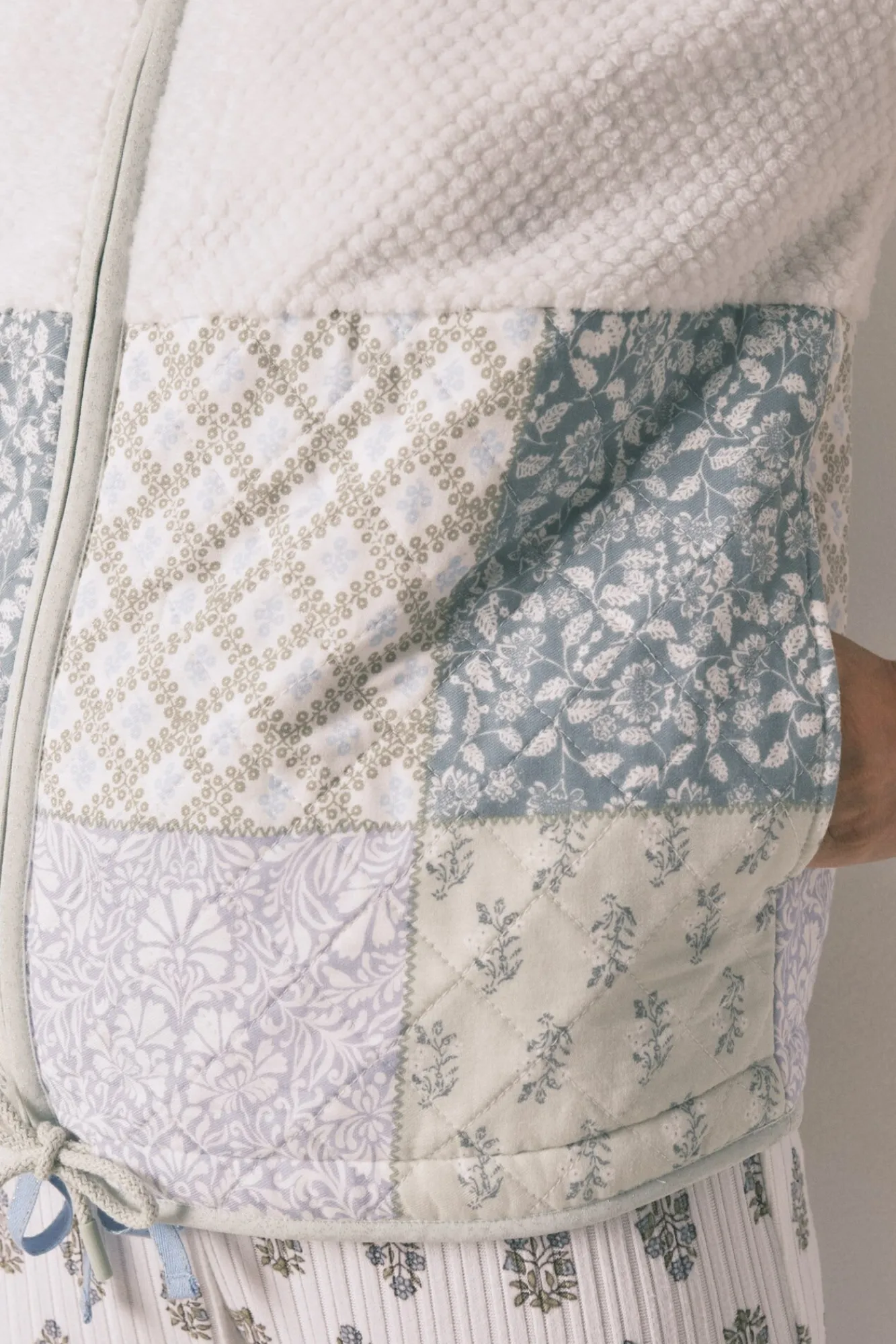 Mujer Women'secret Batas>Bata corta borreguito patchwork