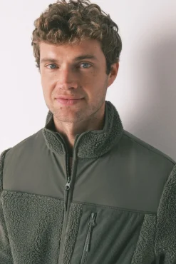 Hombre Women'secret Pijamas>Bata corta hombre borreguito verde