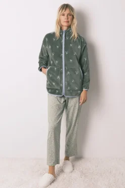 Mujer Women'secret Batas>Bata corta polar flores