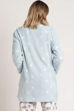 Mujer Admas Batas>Bata corta terciopelo Stich para mujer