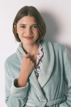 Mujer Women'secret Batas>Bata midi cruzada tejido polar