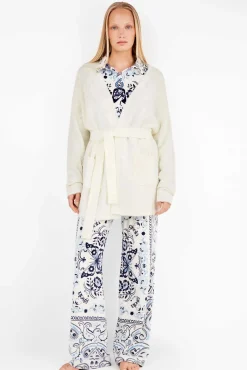 Mujer Gisela Batas>Bata tricot topos