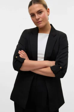 Mujer Vero Moda Blazers>Blazer abierta con manga remangada