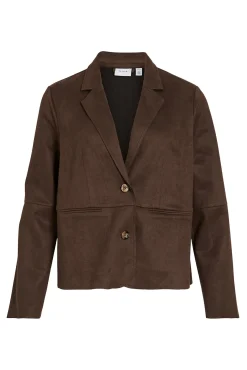 Mujer Vila Blazers>Blazer de ante con botones