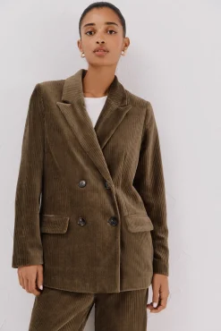 Mujer Cortefiel Trajes|Blazers>Blazer de mujer cruzada de pana