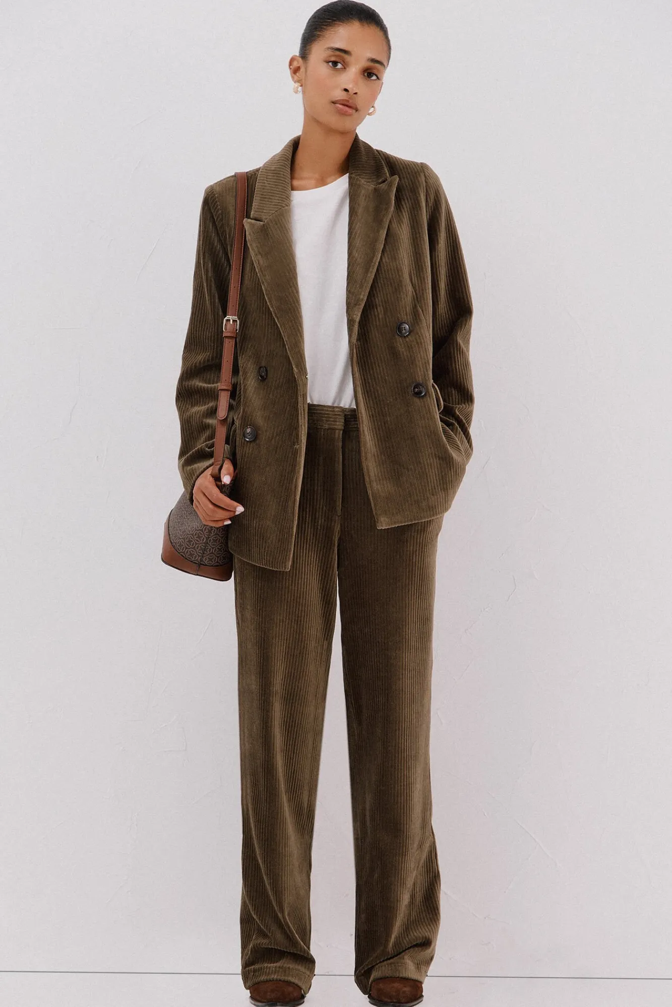 Mujer Cortefiel Trajes|Blazers>Blazer de mujer cruzada de pana