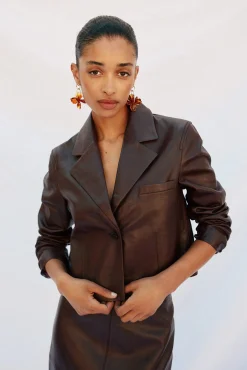 Mujer Cortefiel Trajes|Blazers>Blazer piel