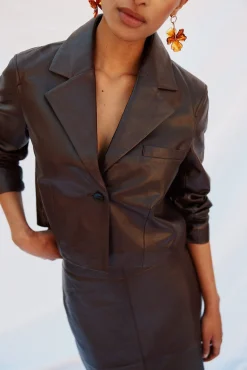 Mujer Cortefiel Trajes|Blazers>Blazer piel