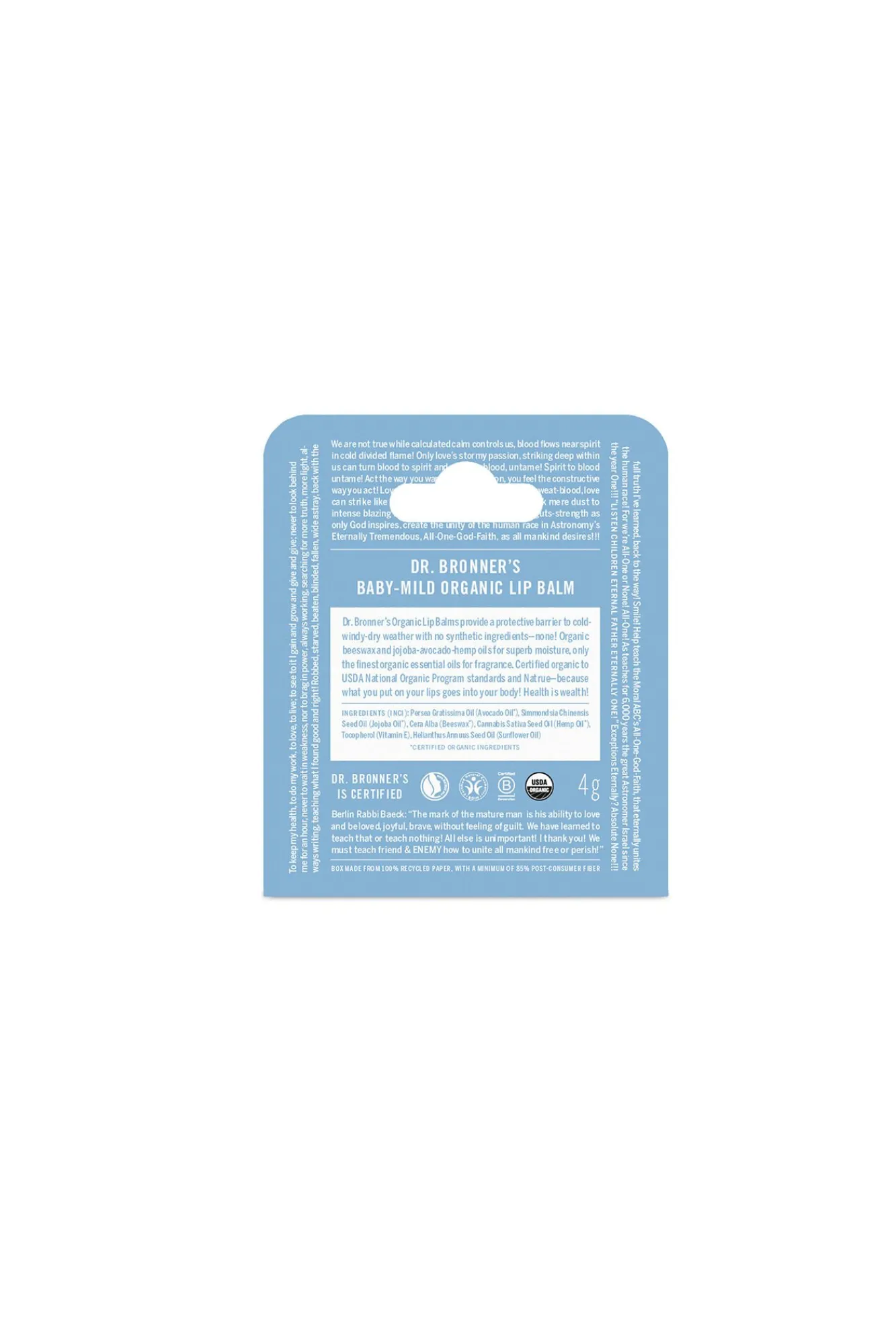 Dr. Bronner's Cosmética Natural|Cosmética Facial>Bálsamo labial orgánico