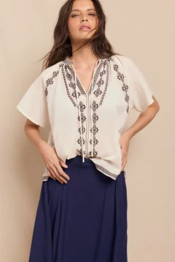 Mujer Slowlove Blusas>Blusa bordados