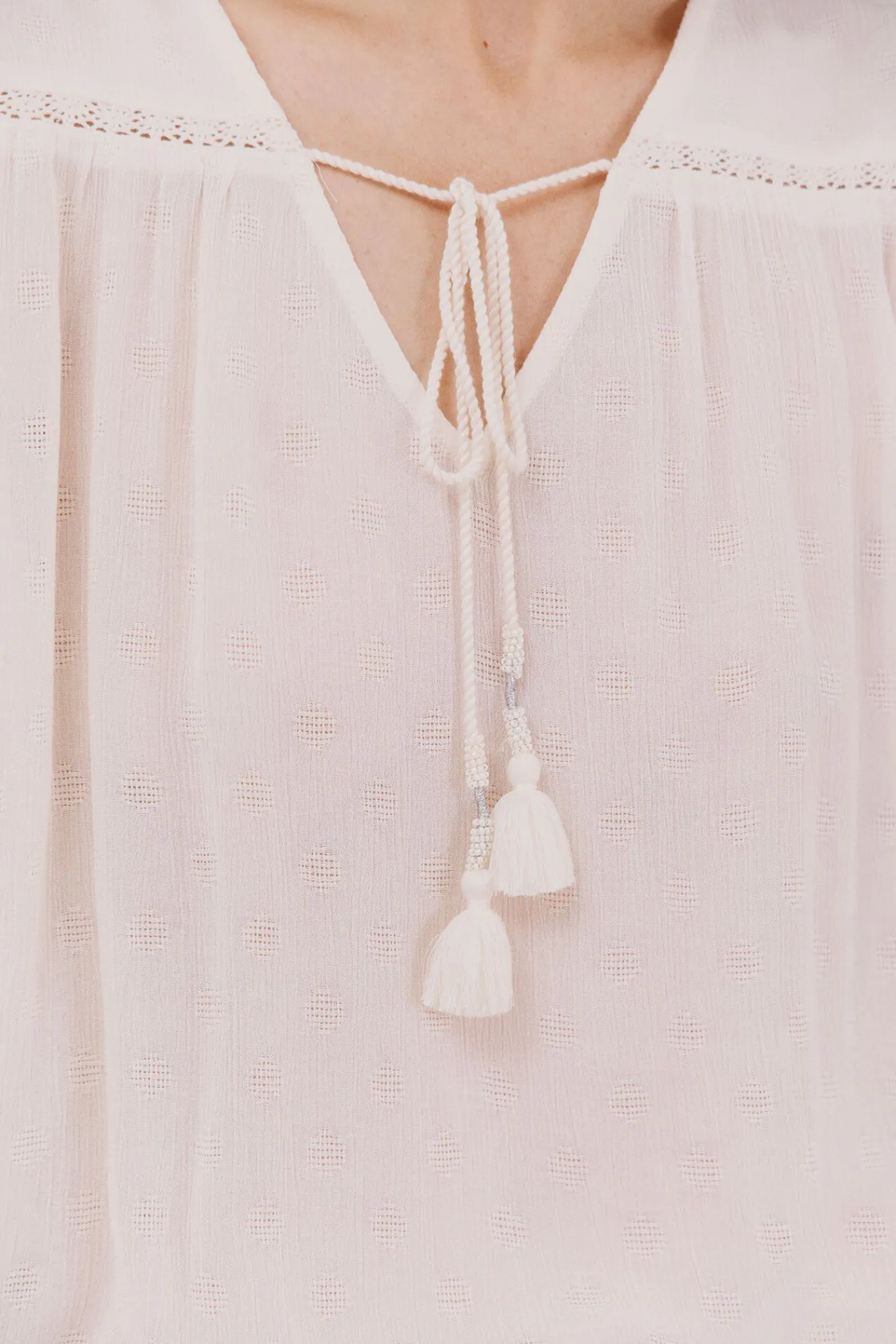 Mujer Cortefiel Blusas>Blusa borlas