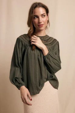 Mujer Slowlove Blusas>Blusa combinada