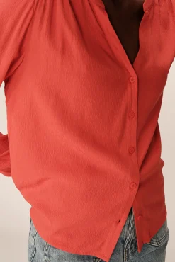 Mujer Grace & Mila Blusas>Blusa con corte regular de mangas largas