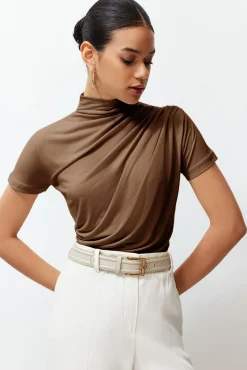 Mujer Trendyol Blusas>Blusa con cuello alto