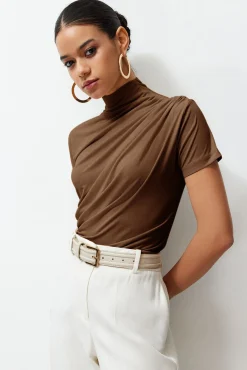 Mujer Trendyol Blusas>Blusa con cuello alto