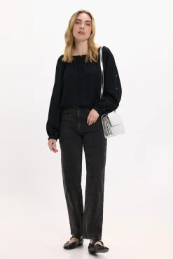 Mujer Vila Blusas>Blusa con mangas abotonadas