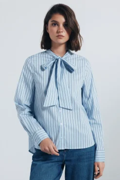 Mujer Springfield Blusas>Blusa cuello lazo rayas