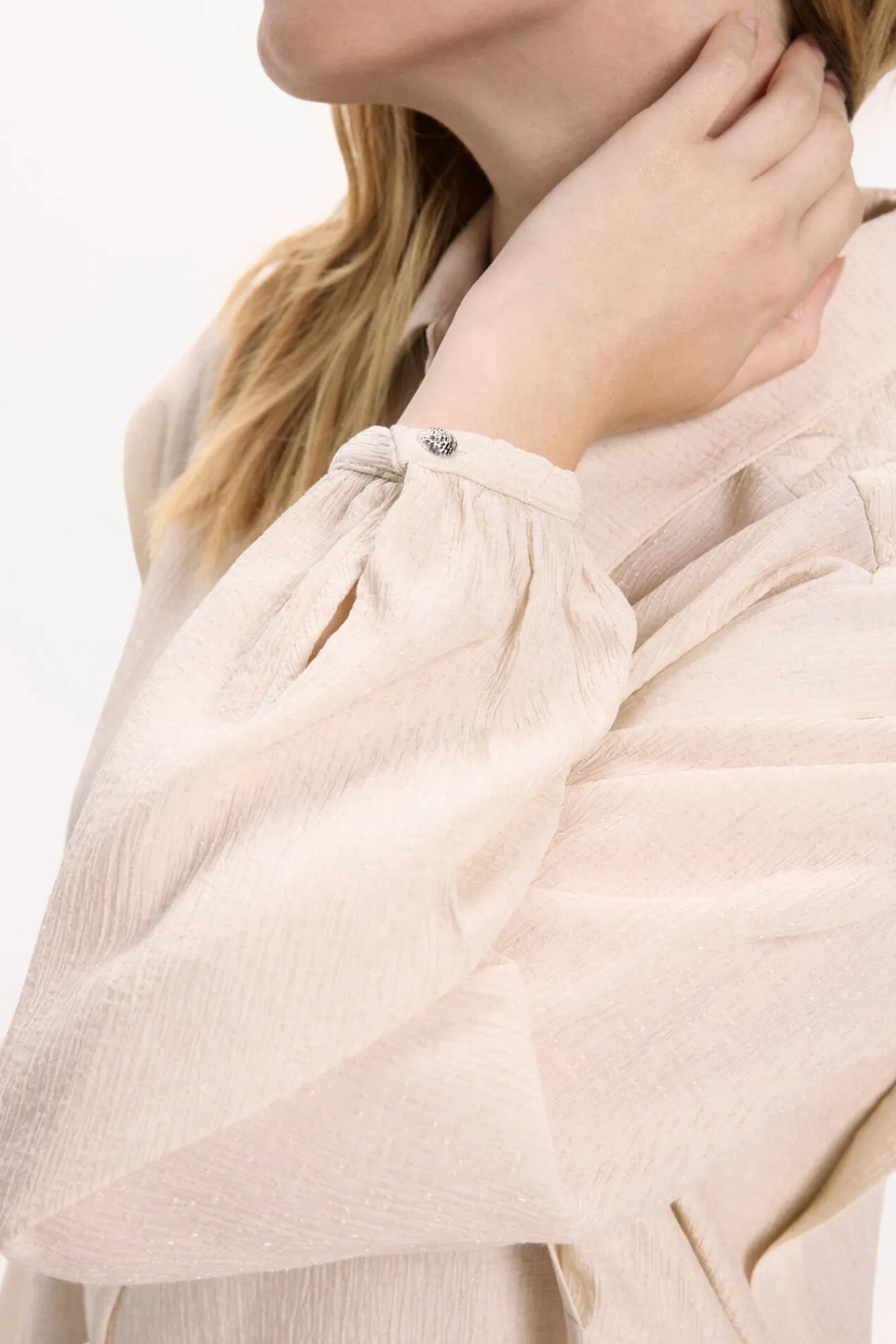 Mujer Vila Blusas>Blusa de viscosa con detalles lúrex