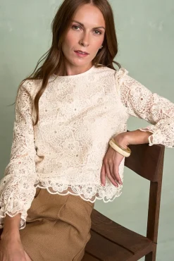 Mujer Polín Et Moi Blusas>Blusa encaje ferrara