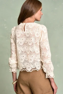 Mujer Polín Et Moi Blusas>Blusa encaje ferrara