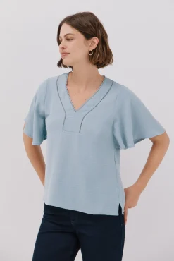 Mujer Cortefiel Blusas>Blusa encaje volantes