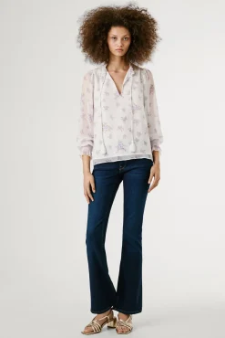 Mujer Pepe Jeans Blusas>Blusa floral de manga larga