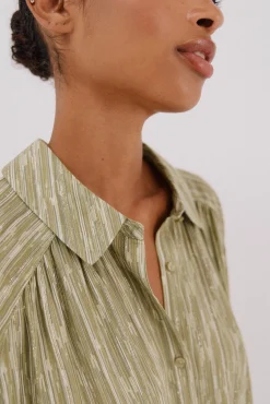 Mujer Cortefiel Blusas>Blusa fluida estampada lurex