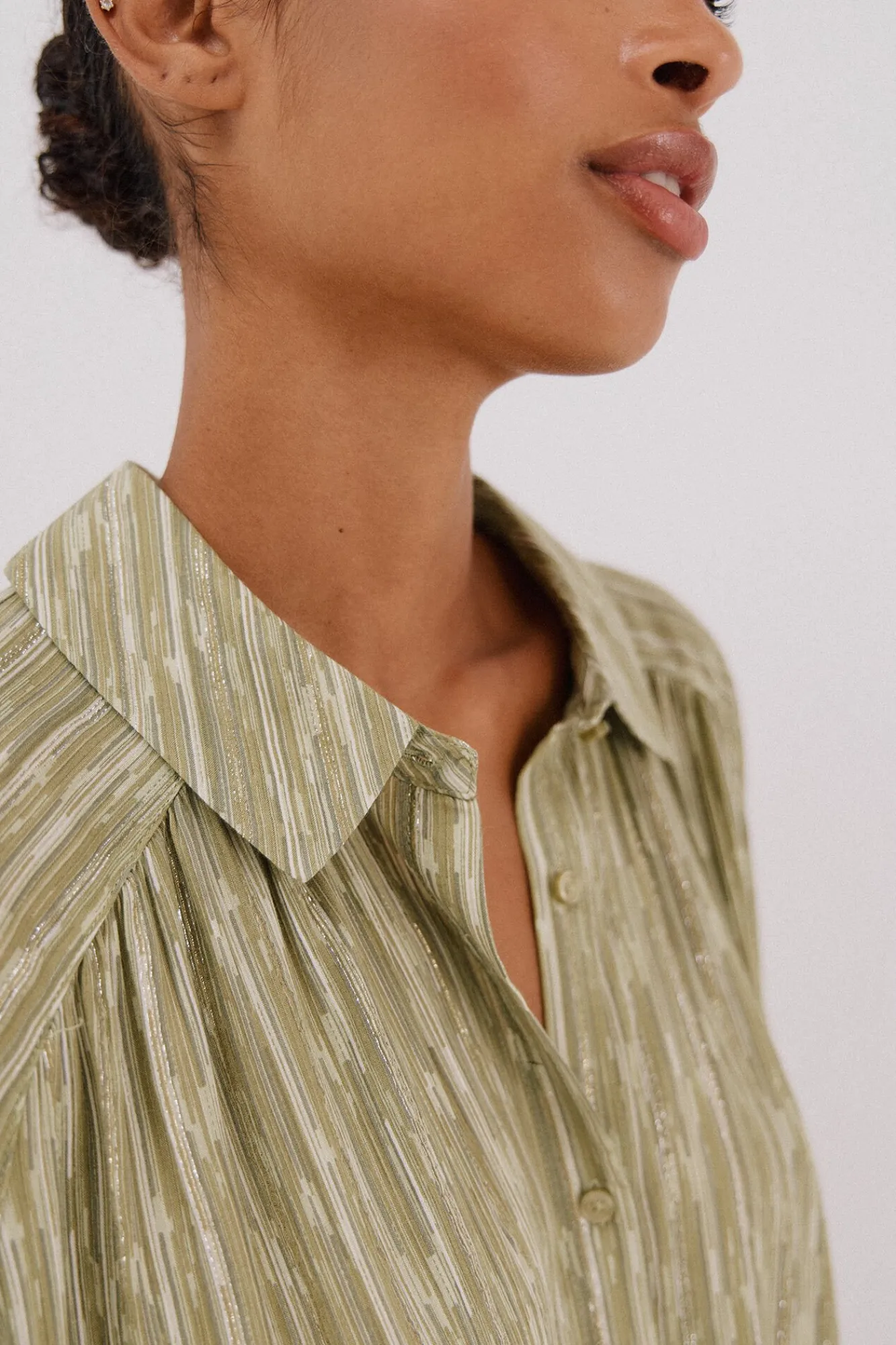 Mujer Cortefiel Blusas>Blusa fluida estampada lurex