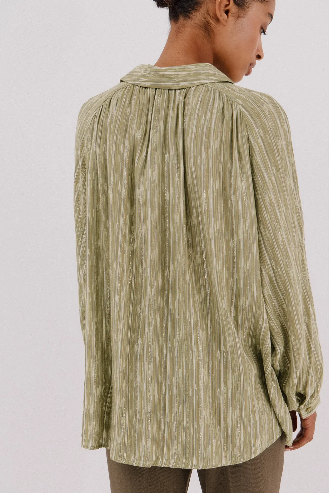 Mujer Cortefiel Blusas>Blusa fluida estampada lurex