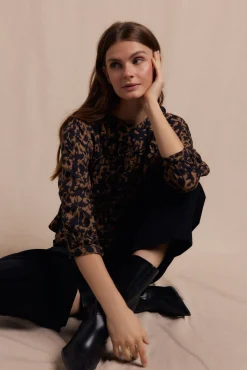 Mujer Slowlove Blusas>Blusa frunces estampada