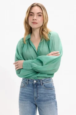 Mujer Vila Blusas>Blusa manga larga abullonada