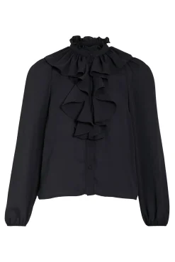 Mujer Vila Blusas>Blusa manga larga con volantes