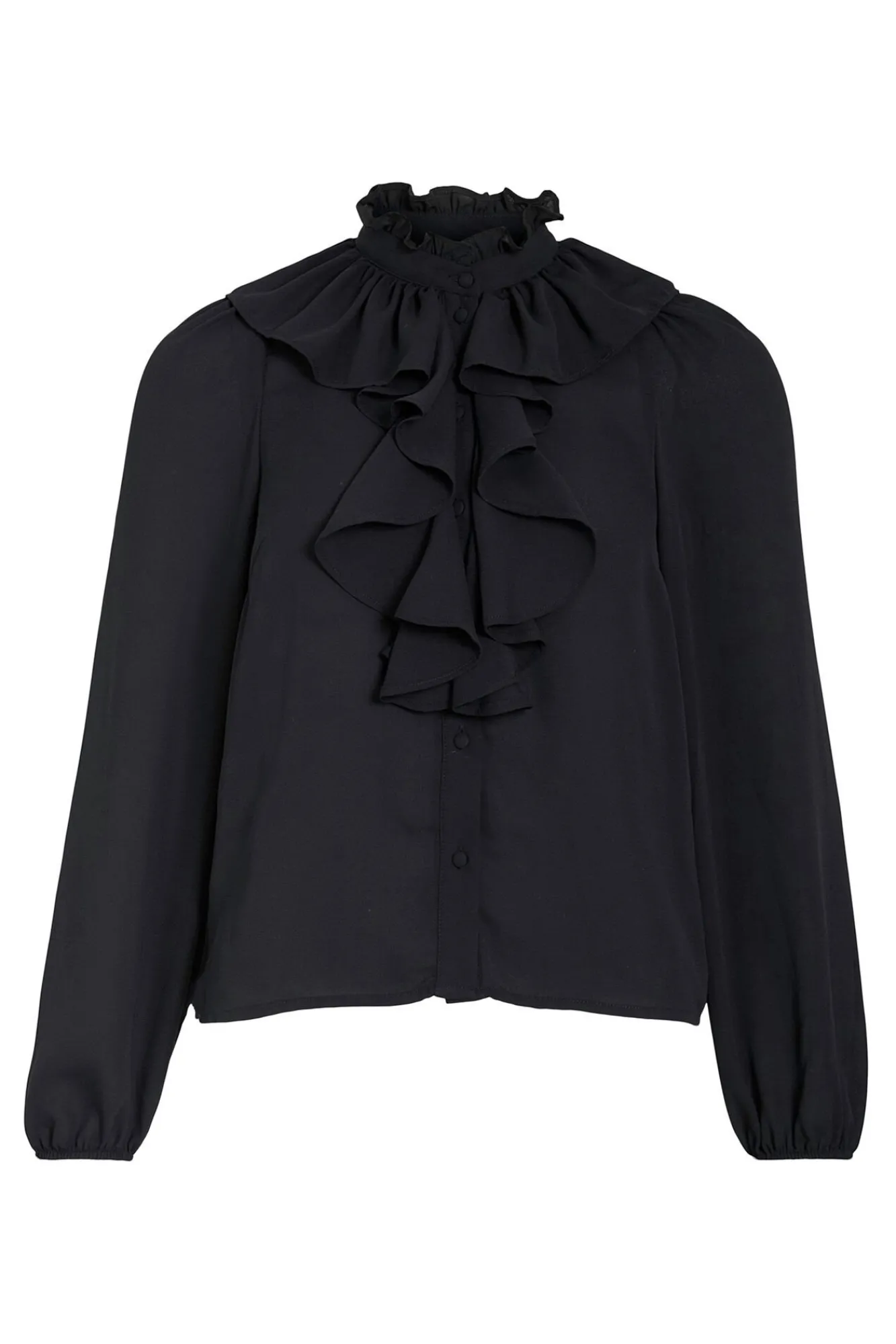 Mujer Vila Blusas>Blusa manga larga con volantes