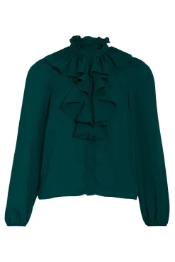 Mujer Vila Blusas>Blusa manga larga con volantes