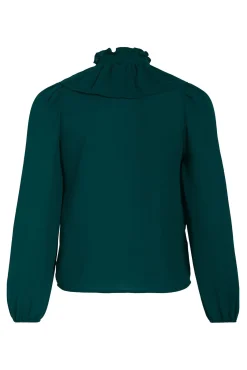 Mujer Vila Blusas>Blusa manga larga con volantes