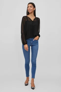 Mujer Vila Blusas>Blusa manga larga plumeti