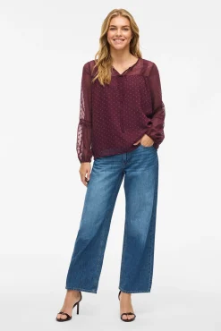 Mujer Vila Blusas>Blusa manga larga plumeti