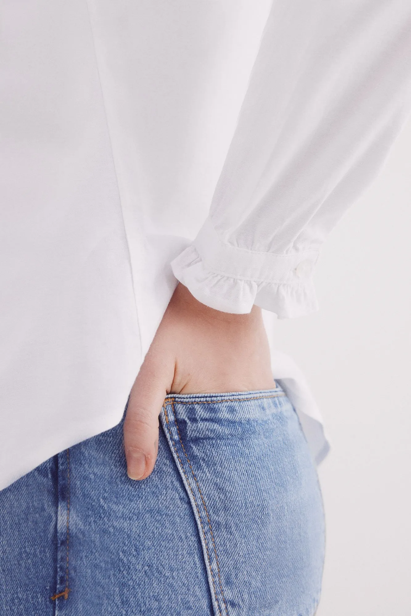 Mujer Springfield Blusas>Blusa Oxford cuello volante