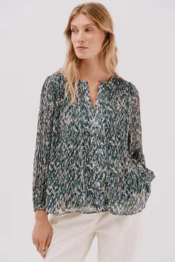 Mujer Cortefiel Blusas>Blusa plisada contraste