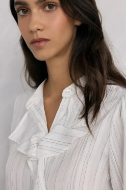Mujer Pedro del Hierro Blusas>Blusa rayas volante