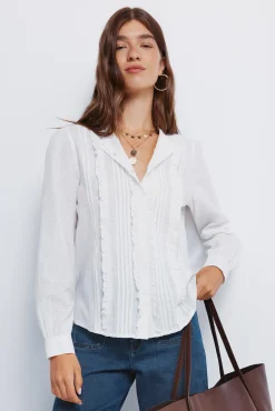 Mujer Springfield Blusas>Blusa romántica schiffly