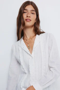 Mujer Springfield Blusas>Blusa romántica schiffly