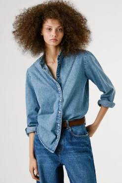 Mujer Pepe Jeans Blusas>Blusa vaquera regular