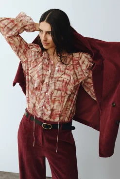 Mujer Cortefiel Blusas>Blusa volante delantero