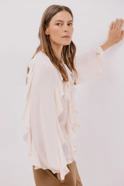 Mujer Cortefiel Blusas>Blusa volante delantero