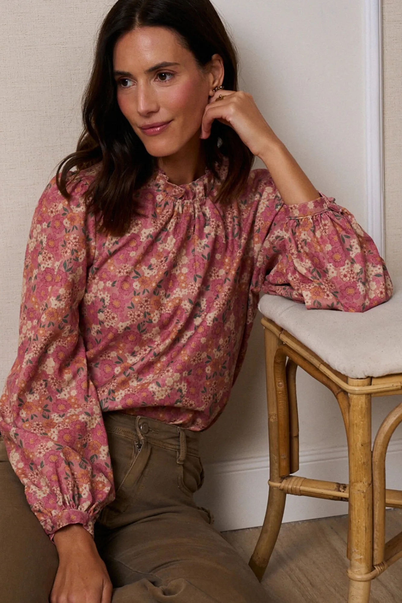 Mujer Polín Et Moi Blusas>Blusa volantes Minna